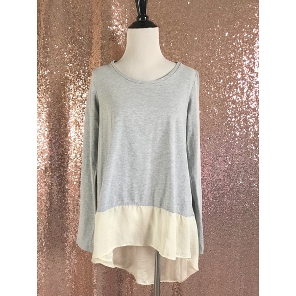 Anthropologie Tops - Anthropologie lili’s closet gray high low top